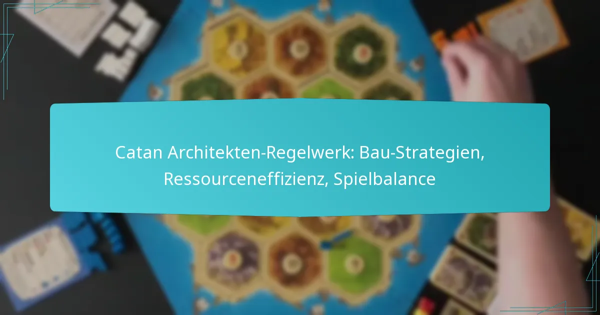 Catan Architekten-Regelwerk: Bau-Strategien, Ressourceneffizienz, Spielbalance