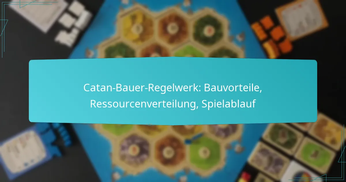 Catan-Bauer-Regelwerk: Bauvorteile, Ressourcenverteilung, Spielablauf