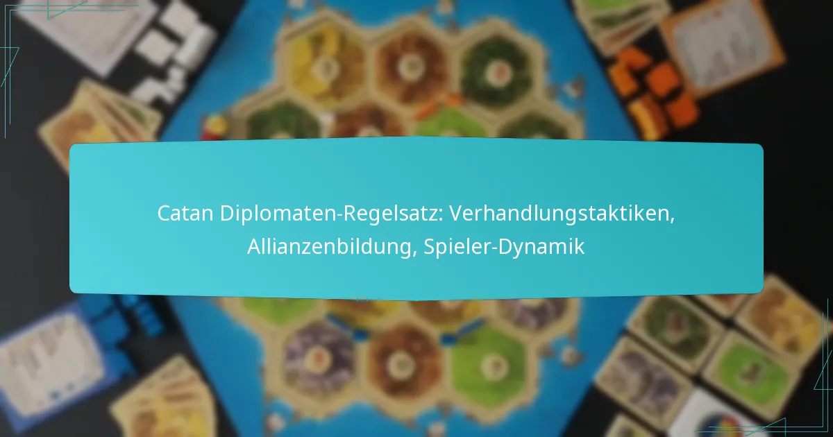 Catan Diplomaten-Regelsatz: Verhandlungstaktiken, Allianzenbildung, Spieler-Dynamik