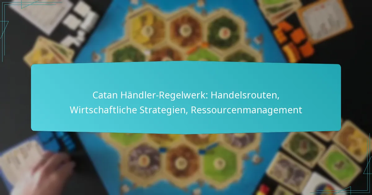 Catan Händler-Regelwerk: Handelsrouten, Wirtschaftliche Strategien, Ressourcenmanagement