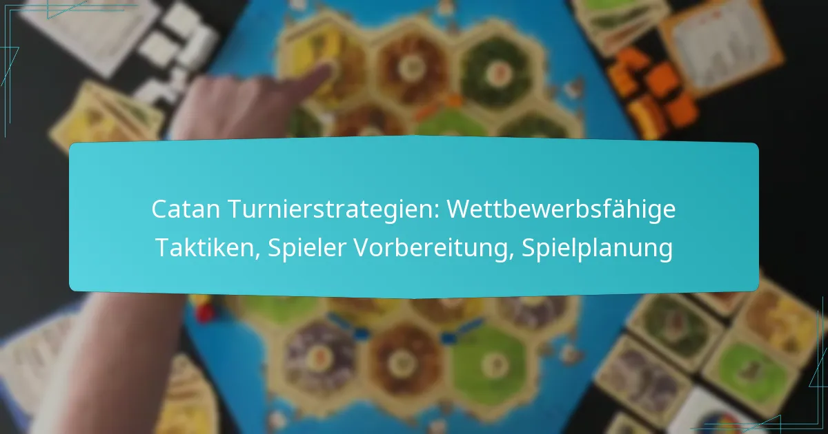 Catan Turnierstrategien: Wettbewerbsfähige Taktiken, Spieler Vorbereitung, Spielplanung