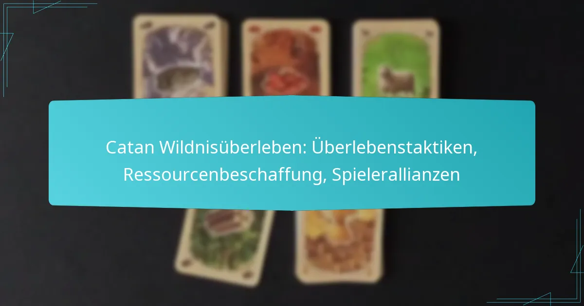 Catan Wildnisüberleben: Überlebenstaktiken, Ressourcenbeschaffung, Spielerallianzen