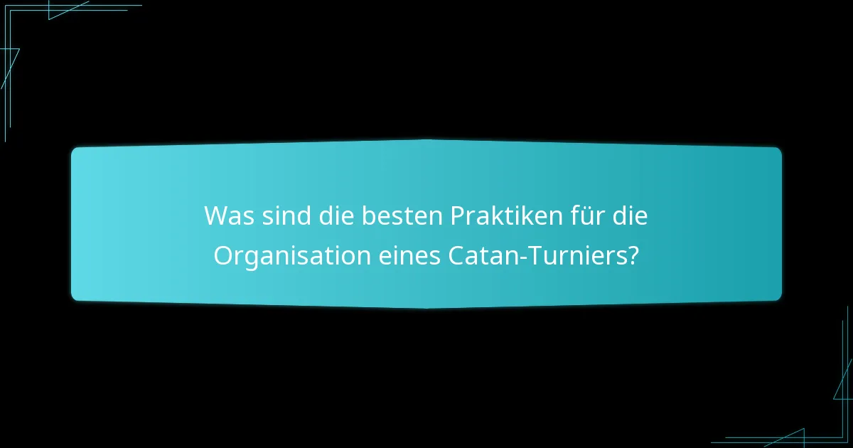 Wie sind die Runden in einem Catan-Turnier strukturiert?