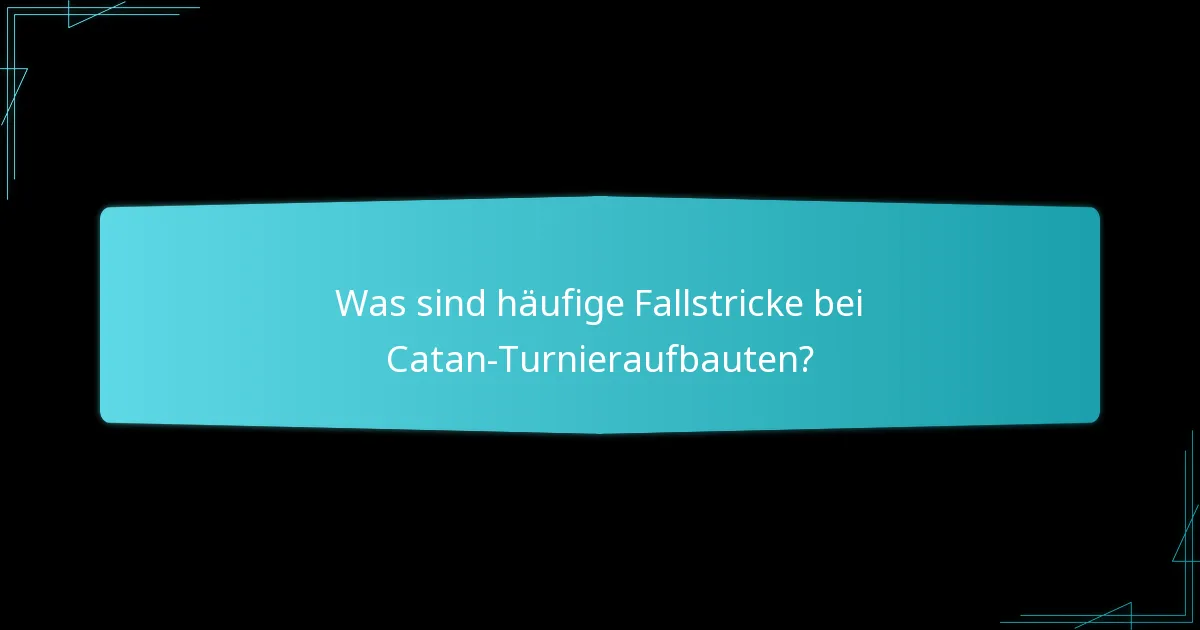 Wie können Spieler effektiv in einem Turnier organisiert werden?