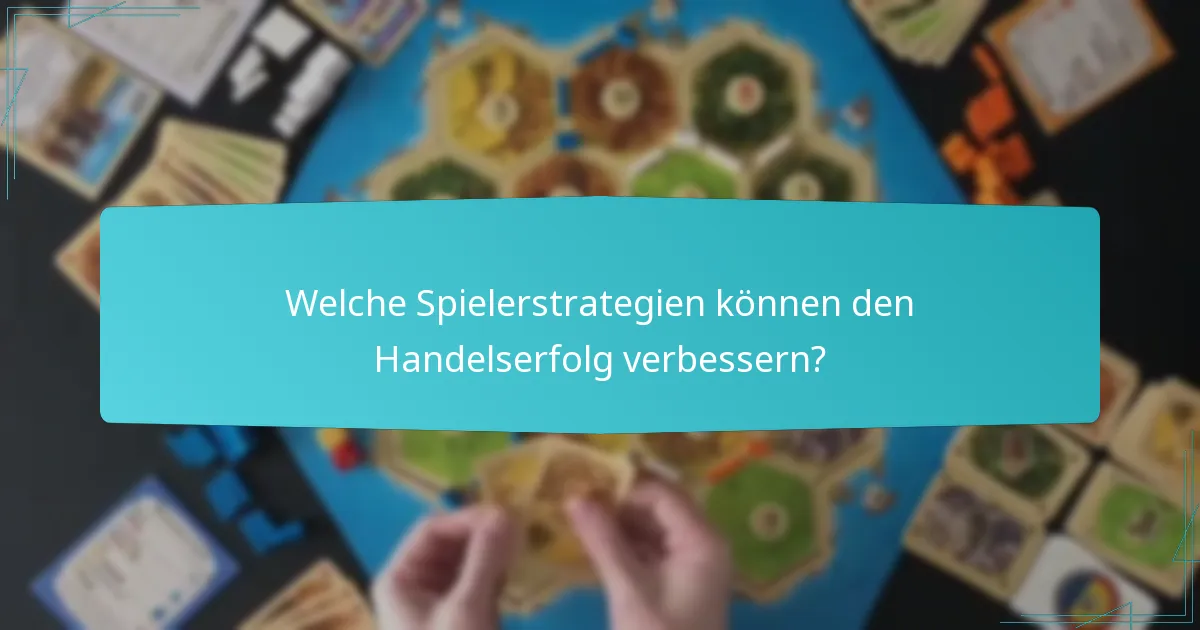 Welche Spielerstrategien können den Handelserfolg verbessern?