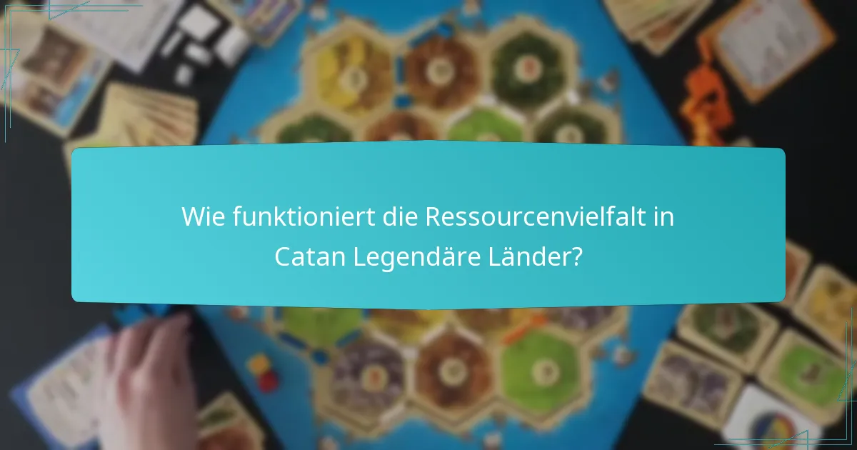 Wie funktioniert die Ressourcenvielfalt in Catan Legendäre Länder?